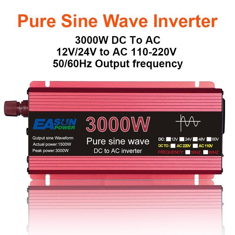 Easun power Inverter Pure Sine Wave 12V DC to AC 220V Converter