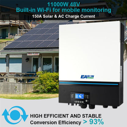 Easun 11KW 11000W 48V Hybrid Solar Inverter Off-Grid MPPT 150A 230VAC WiFi