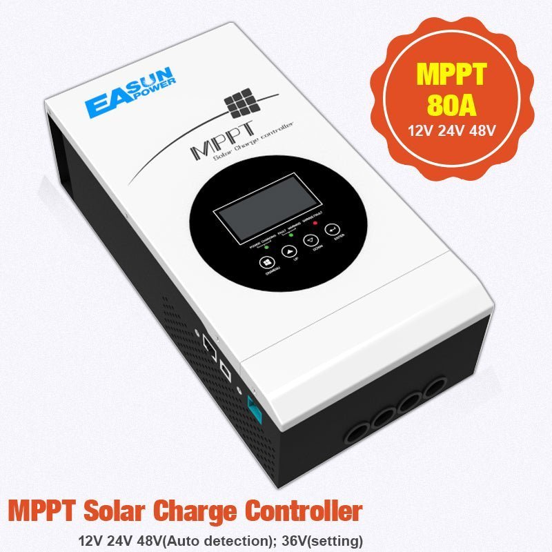 Easun MPPT Solar Controller 80A 12V/24V/48V Solar Charger Battery 36V setting Char