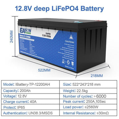 Easun power LiFePO4 100AH 12.8V Lithium Iron Phosphate Battery