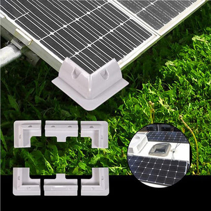 ABS Solar Module Panel Mounting Bracket Kits Dual Port Cable Gland Box Holder Fixing Roof RV Boat Sets