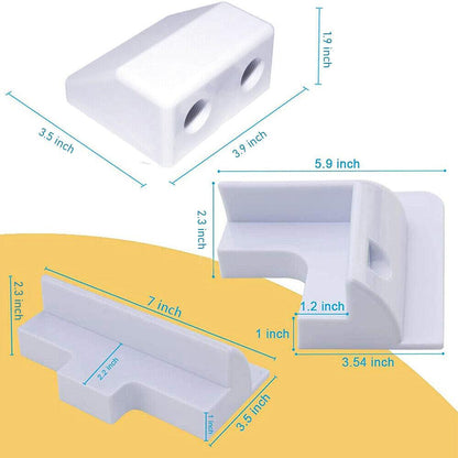 ABS Solar Module Panel Mounting Bracket Kits Dual Port Cable Gland Box Holder Fixing Roof RV Boat Sets